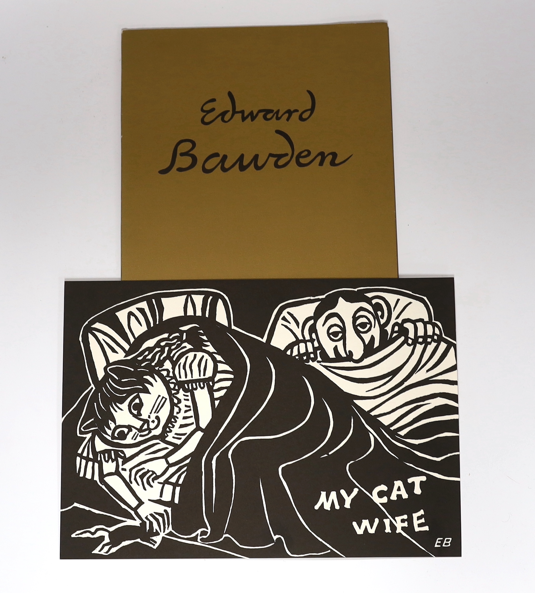 Bawden, Edward: A Portfolio for the Royal College of Art Printmaking Department Appeal Fund, one of 200, with a linocut, ‘’My Cat Wife’’ and 10 other prints, Royal College of Art, London, 1984